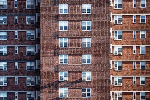 Blocks of high-rise flats.