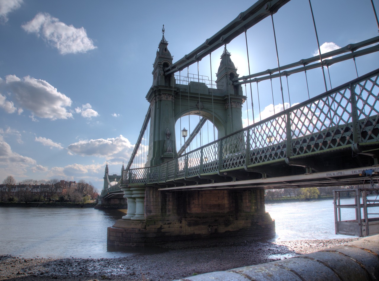 Hammersmith bridge in London
