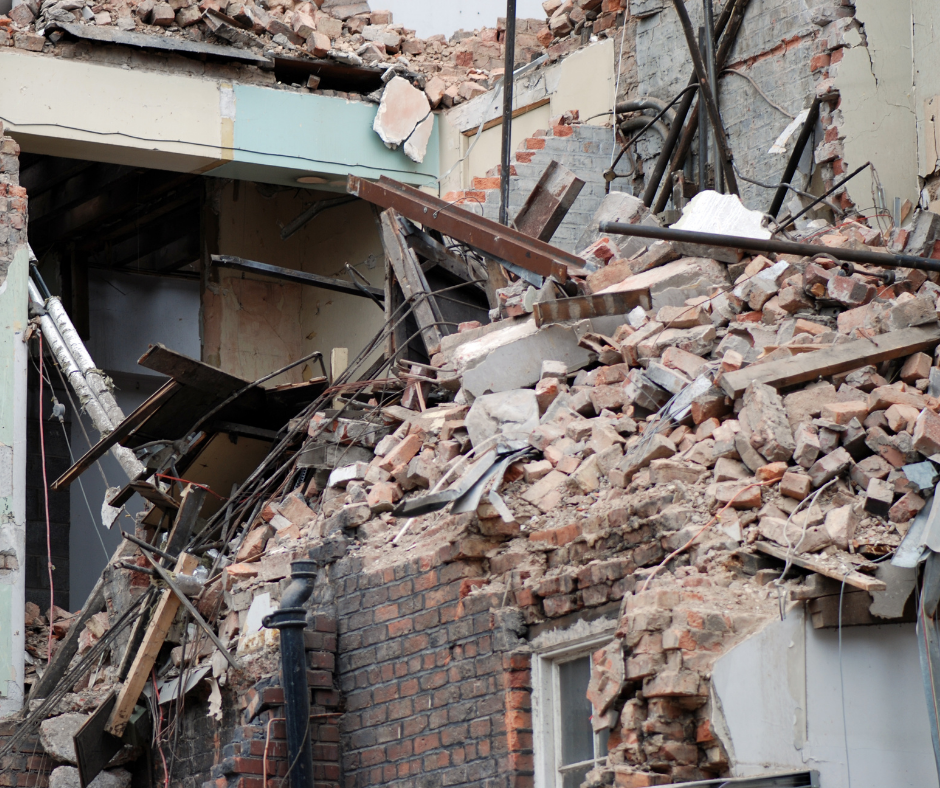 Demolished building